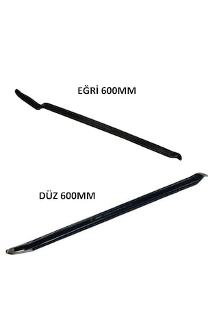 Hakantorna- Rico 2 Adet Eğri Ve Düz 600mm Levye Lastik Sökme Levyesi Tamirci Levyesi