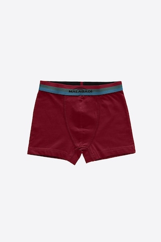 Malabadi Erkek Çocuk Bordo 8 Li Paket Pamuk Elastan Boxer 208
