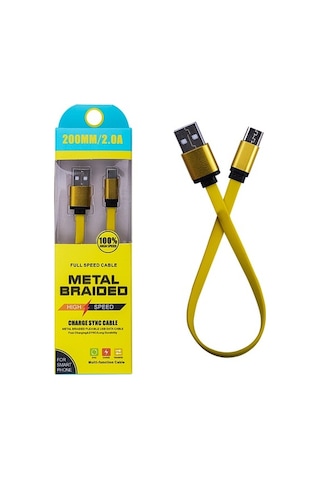 Android Micro 2A 20Mm Kısa Yumuşak Dokulu Renkli Usb Kablo (174529650)