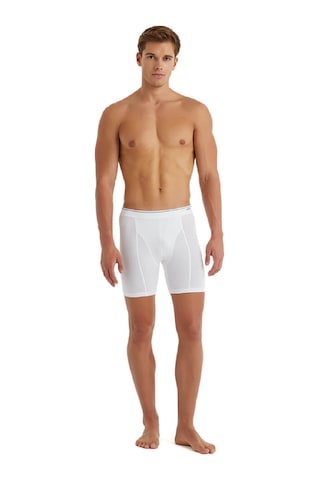 Blackspade 9216 Tender Cotton Erkek %92 Pamuk Uzun Retro Boxer Beyaz