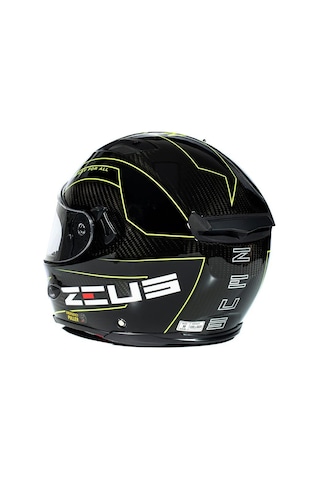Zeus Zs-1800b Gloss Carbon Am8 Kapalı Kask Sarı - Siyah