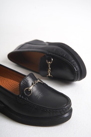 Büyük Numara Hakiki Deri Ortepedik Comfort Kadın Ayakkabı Siyah