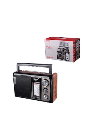 Güneş Panelli Nostaljik Fm Radyo Bluetooth Hoparlör Şarjlı Kablosuz Speaker Sd Kart Usb Girişli