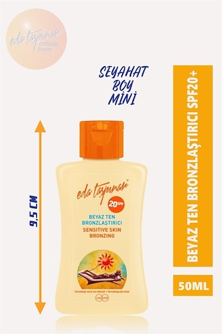 Eda Taşpınar SPF 20 Beyaz Ten Bronzlaştırıcı 50 ML