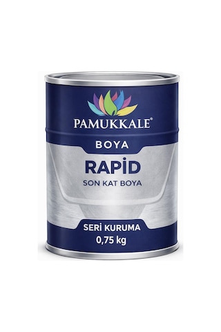Pamukkale 1402 Rapid Hızlı Kuruyan Metal Boyası Parlak 0.75 Kg Çimen Yeşili Ral 6001