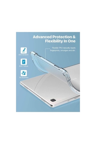 Samsung Galaxy Tab A7 Lite T220 T225 T227 Kılıf Darbelere Dayanık Şeffaf Silikon Case Arka Kapak