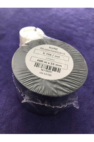 Kurz K 708 / Out Siyah Wax Ribon 600m x 55mm - Termal Baskı Kağıd