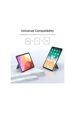 Novoo Rt10 Açı Ayarlı Katlanabilir 10" İnç Ve Üzeri İçin Ultra Slim Tablet Standı Lacivert