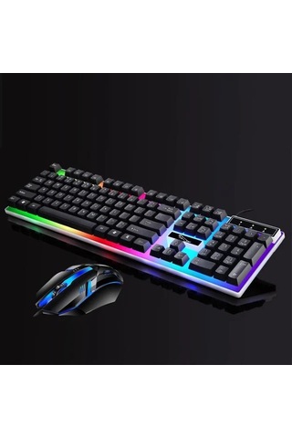 Techbloom Ergonomic Kablolu Klavye Ve Fare Kombosu Black Mekanik Hissi Pc Laptop Windows Mac İcin Diğer