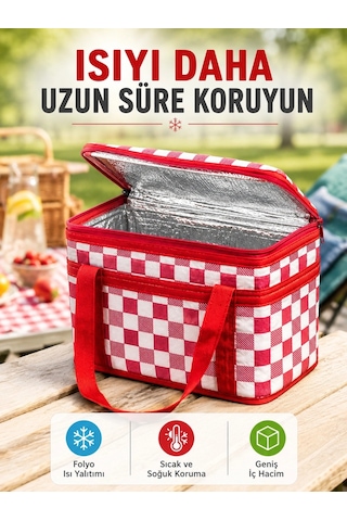 Mey İthalat Çok Amaçlı Isı Yalıtımlı Termos Çanta Piknik Kamp Seyahat Ve Market Kullanımına Uygun Çok Renkli