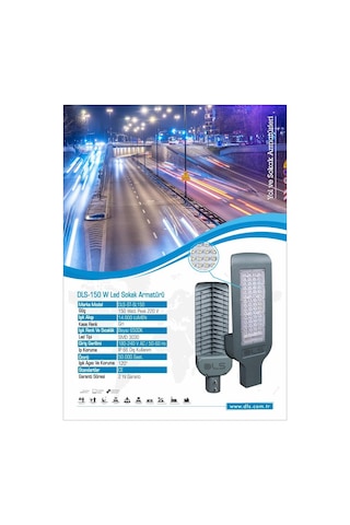 150w Led Yol Sokak Armatür Dls Park Bahçe Çevre Site Bina Dış Mek N11.141