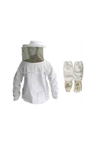 Sedef Beekeeping Arıcı Mont Maske + Arıcı Uzun Eldiven Kıyafet Set XL