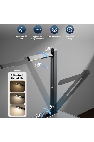 Bix Saiji Gx8 Led Işıklı Laptop Masası 17 İnç Uyumlu Büyük Pvc Yüzeyli Telefon Tutuculu Çekmeceli