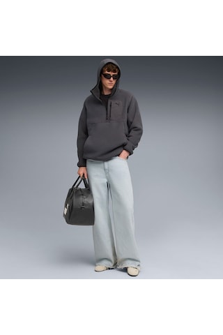Puma Pumatech Erkek Gri Kapüşonlu Sweatshirt Gri