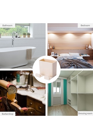 Qingmipy Abs Malzeme Duvarlı Organizatör - Deliksiz Montajlı, Uzaktan Kumanda, Telefon, Anahtar Ve Makyaj Ürünleri İçin, Bej Renk Diğer