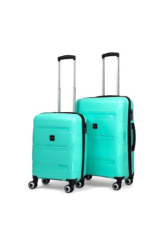 Lucas Polipropilen Kırılmaz Valiz, Kabin Boy&orta Boy Mint