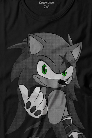 Kendim Seçtim Sonic Boom Hedgehog Baskılı Tişört Çocuk T-shirt 001