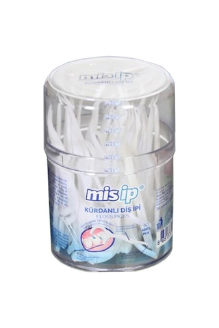 Mis İp Kürdanlı Diş İpi Silindir Kutu 50'li x 4 Paket
