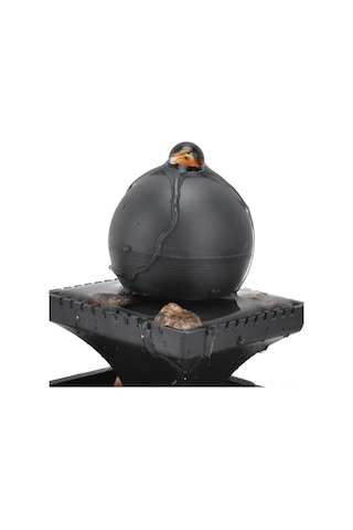 Xindoker Ev Ofis Masaüstü Usb/aa Pilli Plastik Su Feneri, Led Işıklı Küçük Su Akışı Dekorasyonu, Sakin Ortam Oluşturucu 16cm