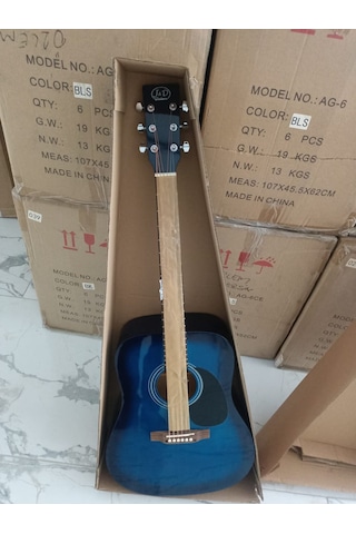 J&d Guitars Ag-6/bls Jumbo Kasa Akustik Gitar AG-6/BLS