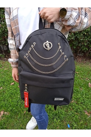 Shopiolog Zincirli Unisex Kore Model Sırt Çantası