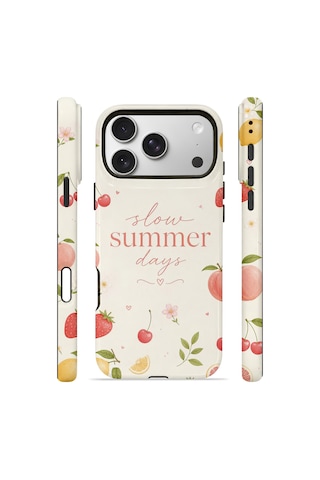 Apple iPhone Uyumlu 17 Pro Vorian Çift Katmanlı Magsafe Kılıf Slow Summer Days