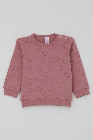 Breeze Kız Bebek Pijama Takımı Omuzdan Patlı Elma Bahçesi 4 Ay-1 Yaş, Gülkurusu