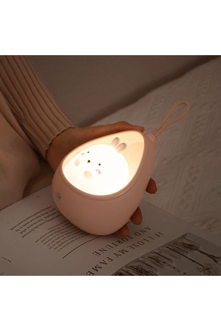 Homyl Sevimli Led Gece Lambası Masa Kabine Işık Usb Pembe Pembe