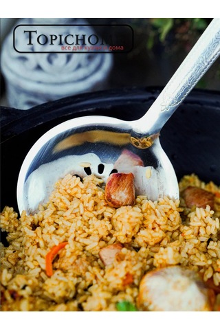 Topichome Paslanmaz Çelikten Dübel Kazanı İçin Düz Kepçe 169754837