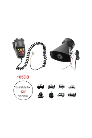 7 Sesli 100w Siren Mikrofonlu