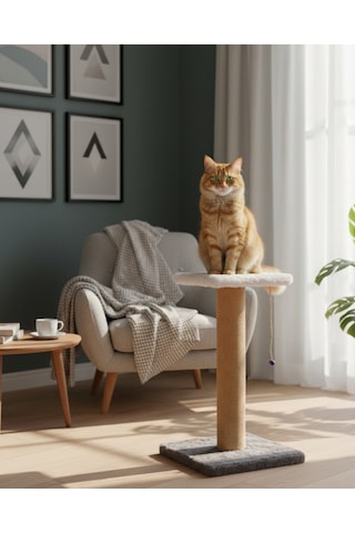 Reyo Pet Tekli Step Kedi Tırmalama Tahtası Gri