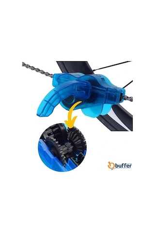 Buffer Bisiklet Zincir Dişlisi Koruyucu Pas Sökücü Temizleme Fırçası Aparatı Bakım Seti 4 Parça Çok Renkli