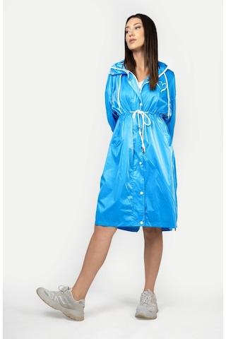 Pua Fashion Mavi Kalpli Kapşonlu Trench 001