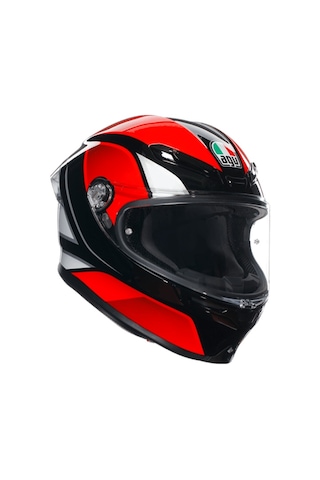 Agv K6 S Hyphen Black Red White Kapalı Kask Kırmızı