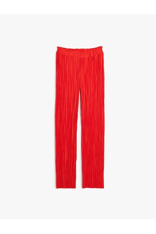 Koton Bol Paça Pantolon Beli Lastikli Dokulu Kırmızı 4skg40016ak Kırmızı