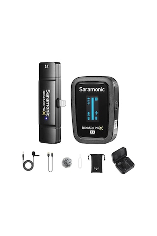 Saramonic Blink500 Prox B3 Mikrofon Bağlantısı Kablosuz Oled Apple Uyumlu iPhone/iPad, 2,4 Ghz iOS Mikrofon Bağlantısı Kablosuz Şarjlı Cae Youtube/vlog/yayın İçin