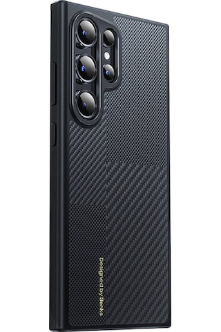 Galaxy S24 Ultra Uyumlu Kılıf Karbon Fiber Magsafe Özellikli Benks Montage Hybrid Armorpro Kevlar Kapak
