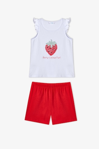 Penti  Kırmızı Kız Çocuk Berrylicious Pamuklu 2'li Pijama Takımı