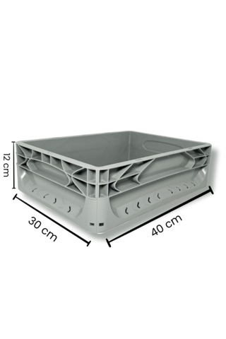 Alpbx Gıdaya Uygun Gri Hamur Pasası 40x30x12 CM - 12 L