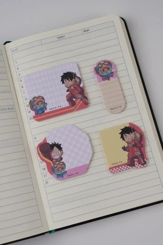 Tr One Piece Koleksiyonu Mini Figür Yapışkan Not Seti 4 Parça Anime Temalı
