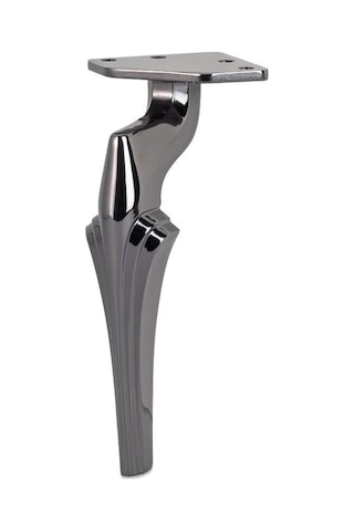 4 Adet Zeus Lüx Metal Ayak 16 Cm Füme Mobilya Koltuk Ayağı