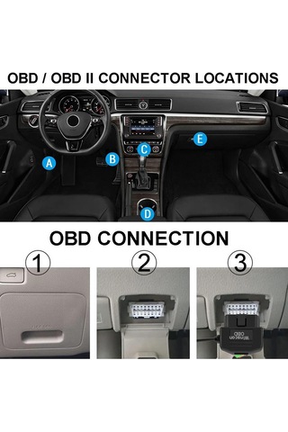 Aubyhe Araç Geri Görüş Kamerası Obd Kablosu Seti, Usb Type-c 12-24v 5v/3a Dönüştürücü, 24 Saat Park Modu, Düşük Gerilim Koruma, Kolay Kurulum