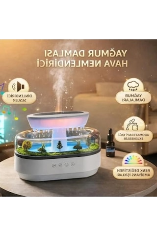 Yağmur Damlası Efektli Hava Nemlendirici Ve Aroma Difüzör