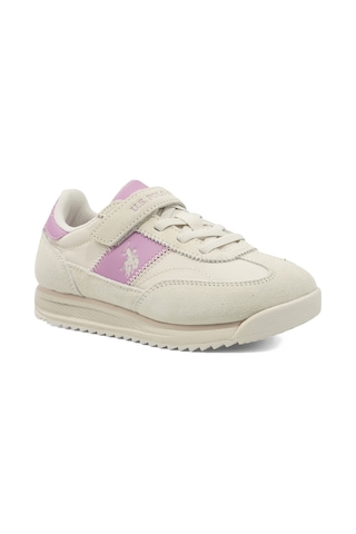 Uspoloassn U.s. Polo Assn. Lande Jr Bej Kız Çocuk Sneaker Bej-pudra