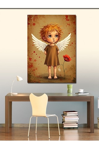Kanvas Tablo Kanatlı Melek Çocuk 70cmx100cm