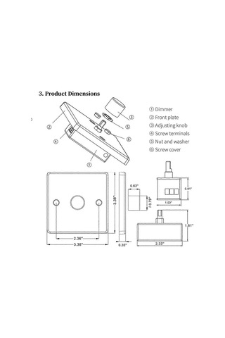 Karavan Işık Kısıcı Işık Anahtarı Kontrol Paneli 12-24v 5a Evrensel Pwm Kısıcı Düşük Voltaj Kısıcı S202412