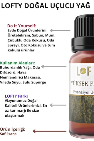 Lofty Yüksek Frekans Uçucu Yağ Buhurdanlık Esansı Oda Kokusu 10 ML