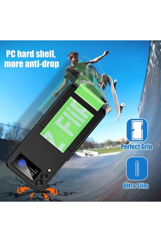 Samsung Galaxy Z Flip 3 Mavi İçin Standlı Silikon Kılıf Diğer