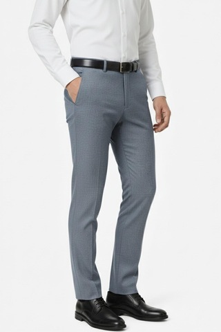 Erkek Regular Fit Kumaş Pantolon Likra Kumaş Bgl-st05034 Mavi