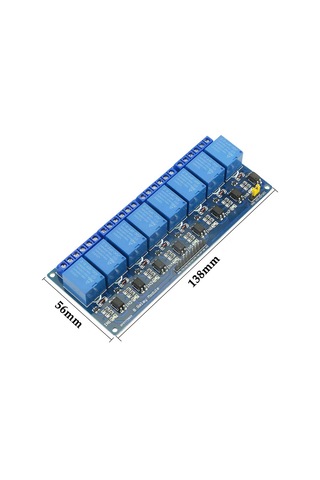 8 Kanal Dc 12v Röle Modül Ac 250v Dc 30v 10a Optokuplör İzolasyonlu Girişler Elektronik Anahtar